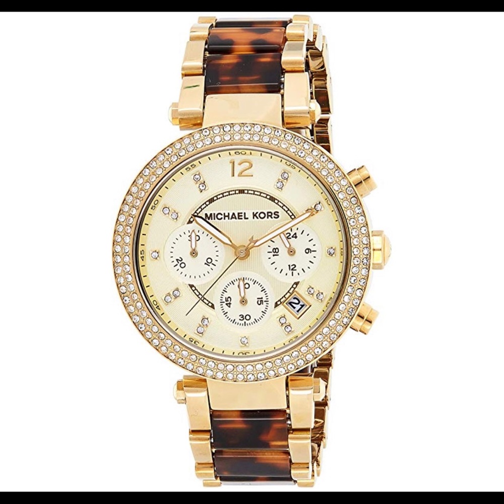 Michael Kors Women’s Parker Gold Tortoise Watch